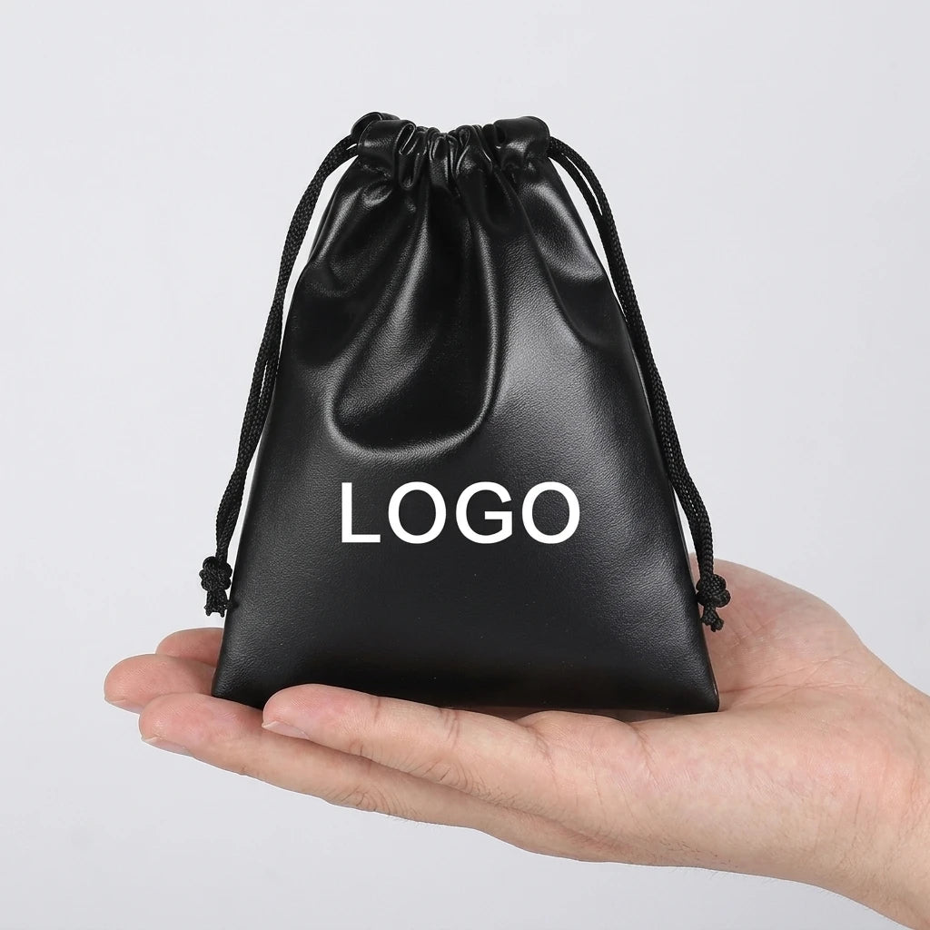Perfume Jewelry Gift Pu Leather Gift Jewelry Watch Storage Bag Drawstring Pouch With Customized Logo