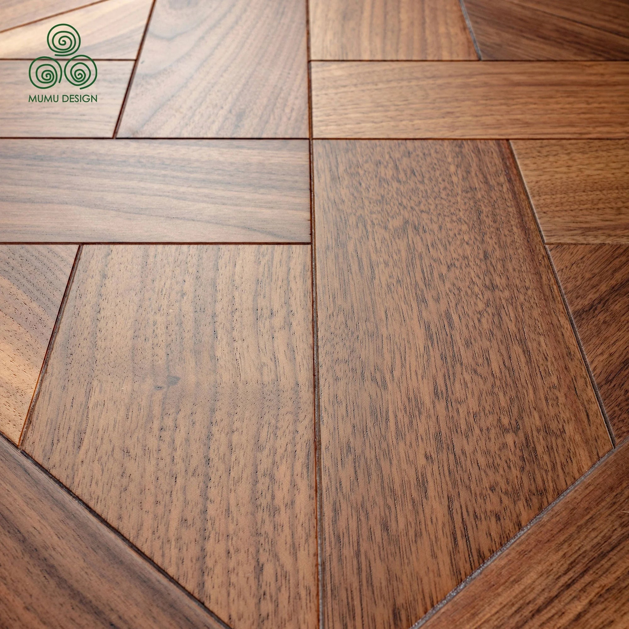 MUMU Modern Artistic Three Layer Engineered Wooden Solid Wood Oak Light Wood Parquet Flooring