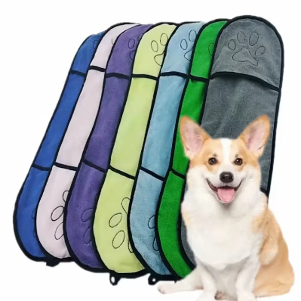 Wholesale Custom Microfiber Dog Towel Soft Washable Quick Dry Absorbent Printed Custom Pet Towel
