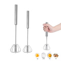 Kingwise Stainless Steel Egg Beater Mixer Hot Selling 10-12 Inch Rotary Handheld Kitchen Gadget Cheap Semi-Automatic Stirring
