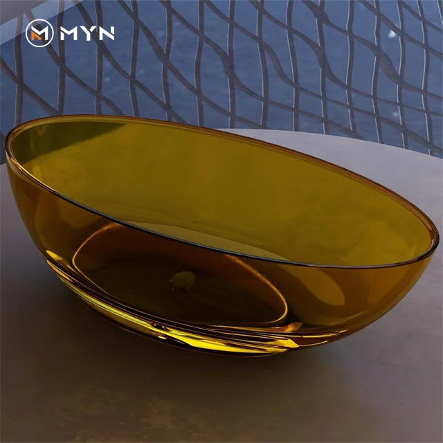 Luxury Transparent Acrylic Household Bathtub Bathtub Independent Crystal Resin Bathtub