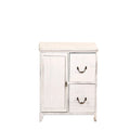 Hot-sale Distressed White Paulownia Wood Shabby Chic Sideboard Storage Cabinet