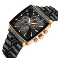 Classic Design Men Waterproof Watch Wholesale Folding Clasp Business Watch Men Luxury Male Black Montres En Acier Inoxydable