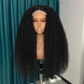 Super Double Drawn Natural Color Kinky Curly 13x4 HD Lace Frontal Human Hair Wig New Style Wholesale Price Brazilian Hair Wigs
