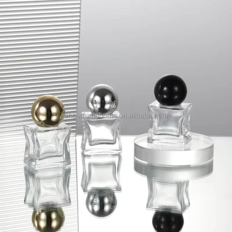 Glass Bottles Star Shaped Glass Perfume Bottle Clear 15ml Perfume Bottle for Crafts Wedding Party Favors