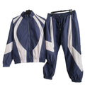 Custom Men's Mesh Patchwork Tracksuit | Plus Size Windproof Breathable Nylon Sport Set | Eco-Friendly Full Length Activewear