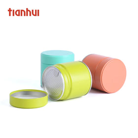 8oz 15oz Round Metal Powder Spice Tea Can Tin Storage Airtight Containers With Lids