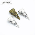 YuenZ Bird Head Skull Charms Pendants Fit Necklace Handmade Jewelry Making 32*14mm D536