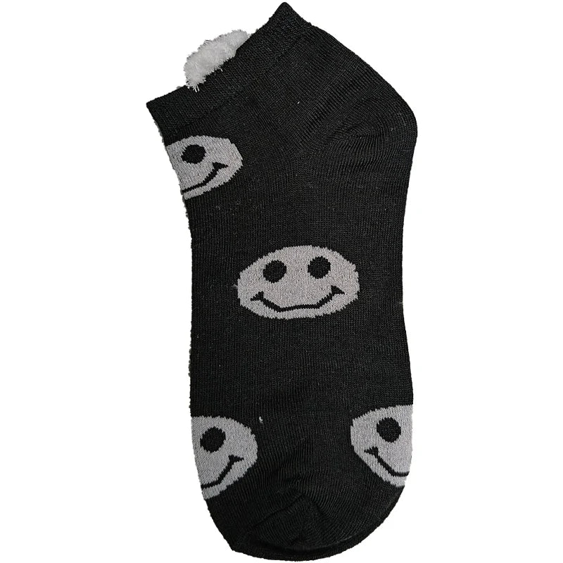 China Wholesale DEERJIE Cute Ladies Floor Socks Cartoon Face Design Cozy Warm Knitted Spandex/Polyester/Cotton Double Pack Hot