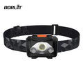 Boruit New H09 Head Lamp Motion IPX4 Waterproof Led Headlamp Multifunctional Rechargeable Headlamp for Running