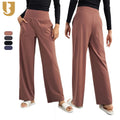 Autumn Style High Waisted Straight Length Bell-Bottom Jogging Pants Side Pockets Pantswstring Casual Woman Yoga Flared