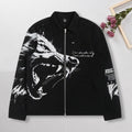 ODM Embroidered Knitted 100% Polyester Oversized Zipper-Up Quick Dry Jacket Coat Sweatshirt for Men