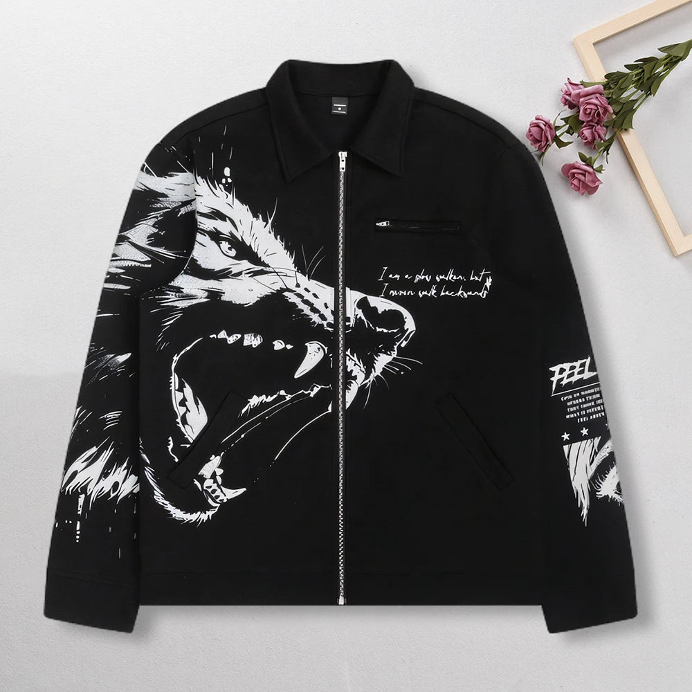 ODM Embroidered Knitted 100% Polyester Oversized Zipper-Up Quick Dry Jacket Coat Sweatshirt for Men