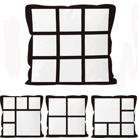 RubySub 16 Inch Short Plush Sublimation 9 Panel Pillow Case Custom Printed Blank Pillow Case Cover