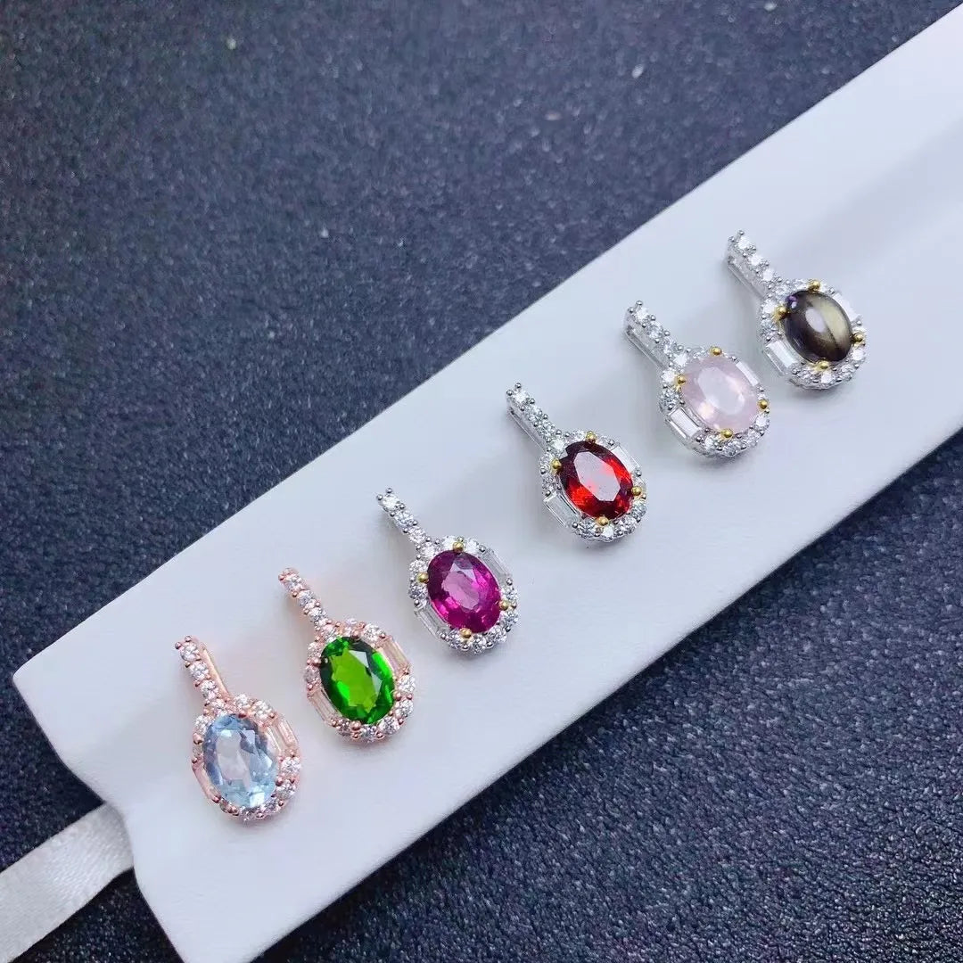 2023 Summer Wholesale Good Price Low MOQ Indian Perfume Vial Natural Gemstone Pendant Necklace