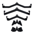 Factory Price 5-Piece Combo Multi-Grip Handles Rubber and Steel LAT Pulldown Cable Attachment for Home Gym Strength Training