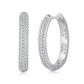 Dylam 18K Gold Hoop Stud Earrings Women Girls Diamond 925 Sterling Silver Big 5A CZ Cubic Zirconia Large Hoop Earrings