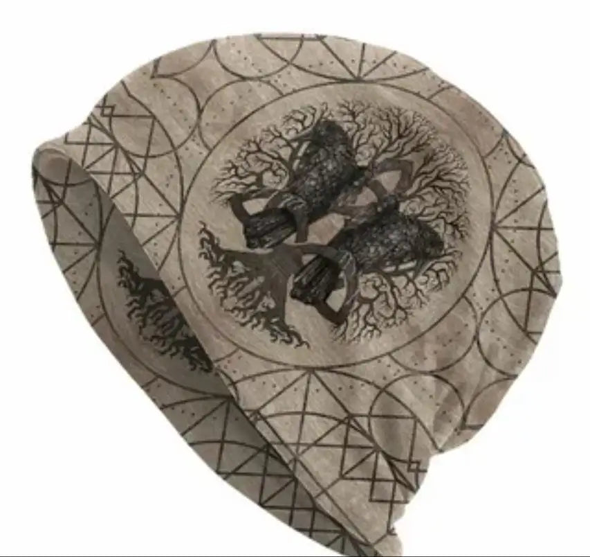 Man Thin Beanie Caps Print Knit Hat Lightweight Slouchy Cap Autumn Winter Spring Casual Beanies Running Skull Hat
