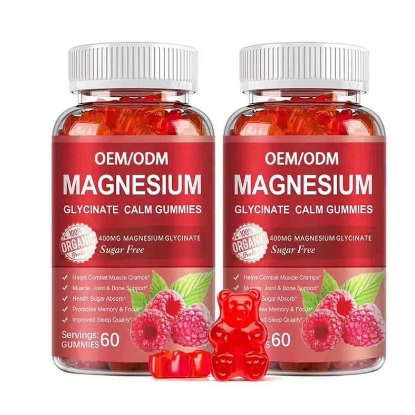 OEM Vegan Gummy Wholesale Magnesium Glycinate Gummies with Magnesium Calcium Potassium for Calm & Sleep for Adults