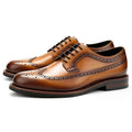 Luxury Men's Genuine Leather Derby Shoes Business Oxford Shoes Solid Breathable Anti-Slip Slightly Waterproof Autumn