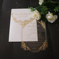 Luxury Clear Acrylic Gold Foil Wedding Party Decoration Invitations Cards Birthday Invitations Cards with Envelope