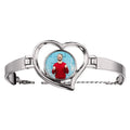 Fashion Design Mothers Day Jewelry Heat Transfer Heart Bracelet
