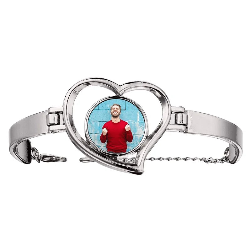 Fashion Design Mothers Day Jewelry Heat Transfer Heart Bracelet