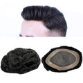 LONGFOR Wholesale Human Hair Mono Men's Skin Toupee Da Donna in Pu Wig for Men