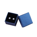 5x5x3 cm Wholesale Luxury Dark Blue Small Cardboard Ring Box Textured Shiny Paper Lid Storage Gift Boxes