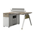 Wooden Office Workstations Desk Staff Office Desk Computer Screen and Chair