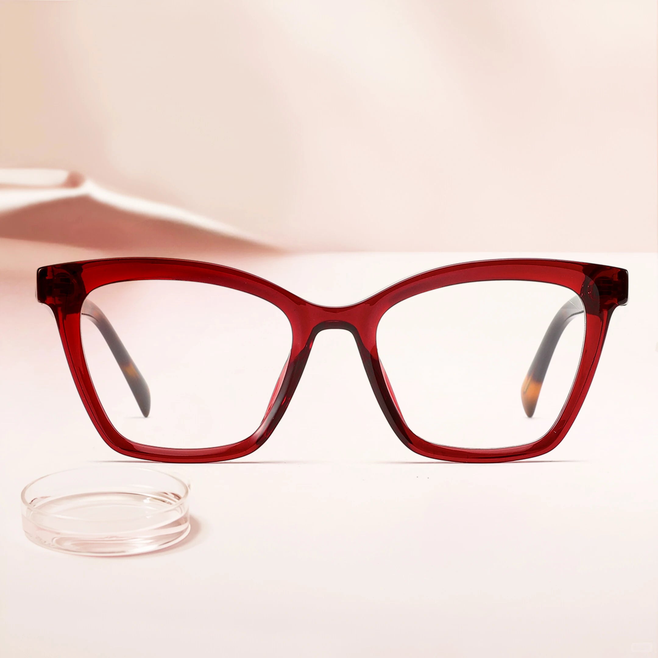 Manufacturer Wholesale Cat Eye Optical Glasses Vintage Handmade Acetate Frame Women Eyeglasses Non-Prescription Spectacles