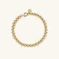 Fashion Custom Simple Elegant Ins Style Female Jewelry 18K Gold Plated Stainless Steel Bead Bracelet for Women