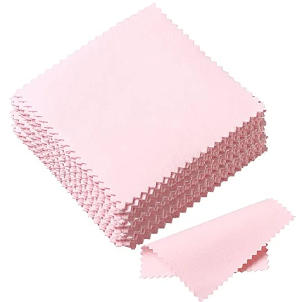 Silver Glazing Cloth Jewelry Polishing Cleaning Watch Wiping Cloth Jewelry Maintenance Tools Equipment 100 Pieces/Pack