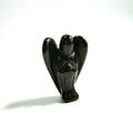 Huiying Natural 2 Inch Black Obsidian Figures Small Hand Carved Angel for Sale Crafts
