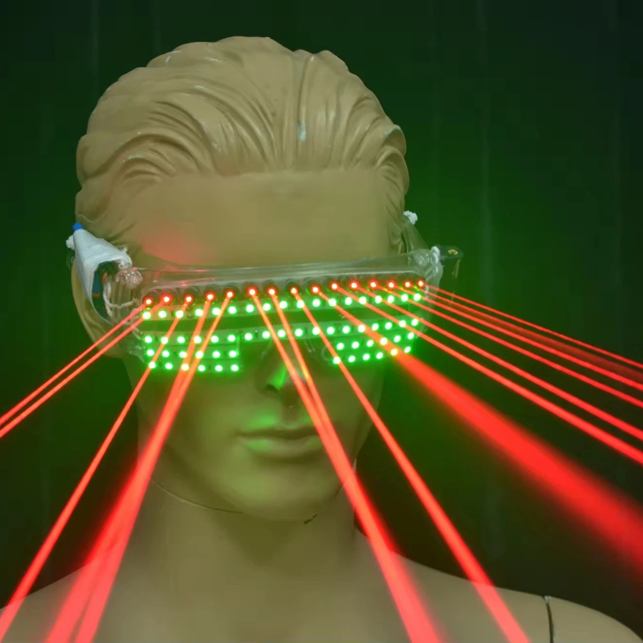 Led Laser Glasses Dancing Stage Show Dj Club Party Performance Green / Red / Blend Light Rave Laser Glasses for Party