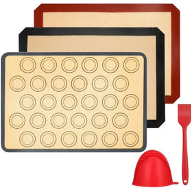 Food Grade Kitchen Non-stick Custom Logo Square Eco-Friendly Silicone Baking Mat Private Label Macaron Baking Mat Customizable