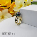 Hot Sale Hawaiian Pearl Rings Gold Flower Ring Women Jewelry Coffee