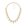 Wholesale Fashion Jewelry Gold Plated Choker Faith Cross Diamond Pendant Charms Necklace for Women