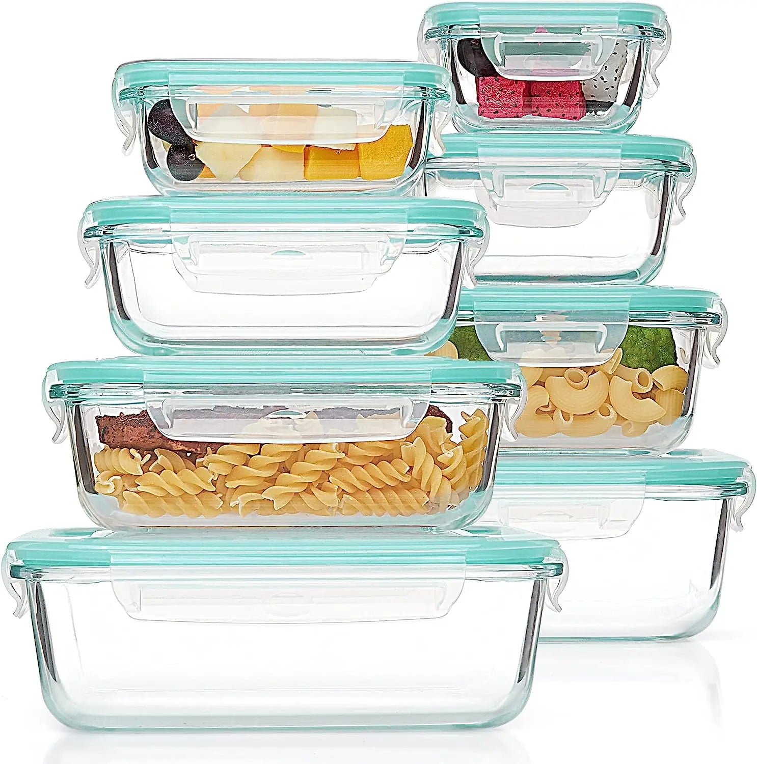 35oz Glass Food-Safe Multifunction Meal Prep Containers Airtight Bento Boxes with Snap Locking Lids for Camping Use