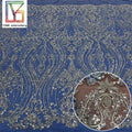 French Sequin Lace Fabric Tulle Beads Lace 100% Polyester Embroidery Beaded Bridal Lace Fabric