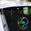 Baseball Number 25 MICHAEL Car Laser Sticker Vinyl Decal Car Truck Bumper Window Laptop Sticker Decor Gift Die Cut Decals Glass