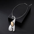 TongLing European Irregular Shape Pendant Necklace Gold Silver Plated Alloy Elephant Necklace for Daily Life