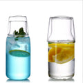 Hot Sale 300ml/600ml Eco Clear Fancy Glass Borosilicate Brief Water Bottle Breakfast Coffee Milk Cold Drink Juice Cup