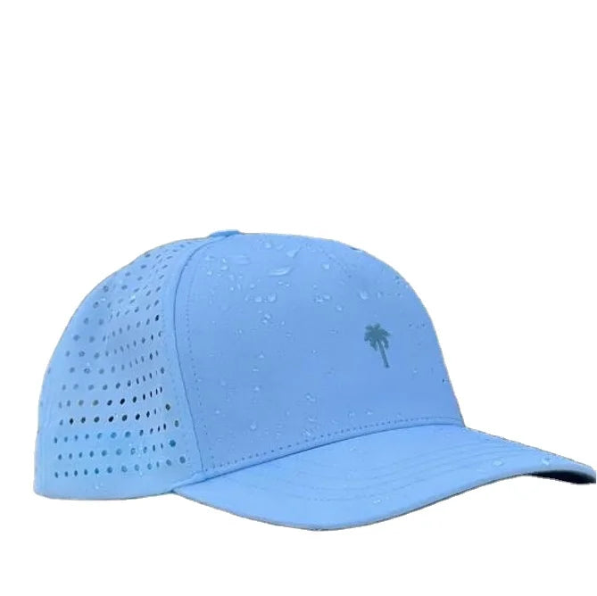 Wholesale 5-Panel Polyester Performance Baseball Cap Laser Cut Hole 3D Embroidery Custom Dad Hat Hip Hop Y2K Letter Sports