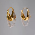 2025 Trendy Bag Earrings Handbag Chain Tassel Earrings 18K Gold Plated Earrings Hoop Jewelry for Women Girls