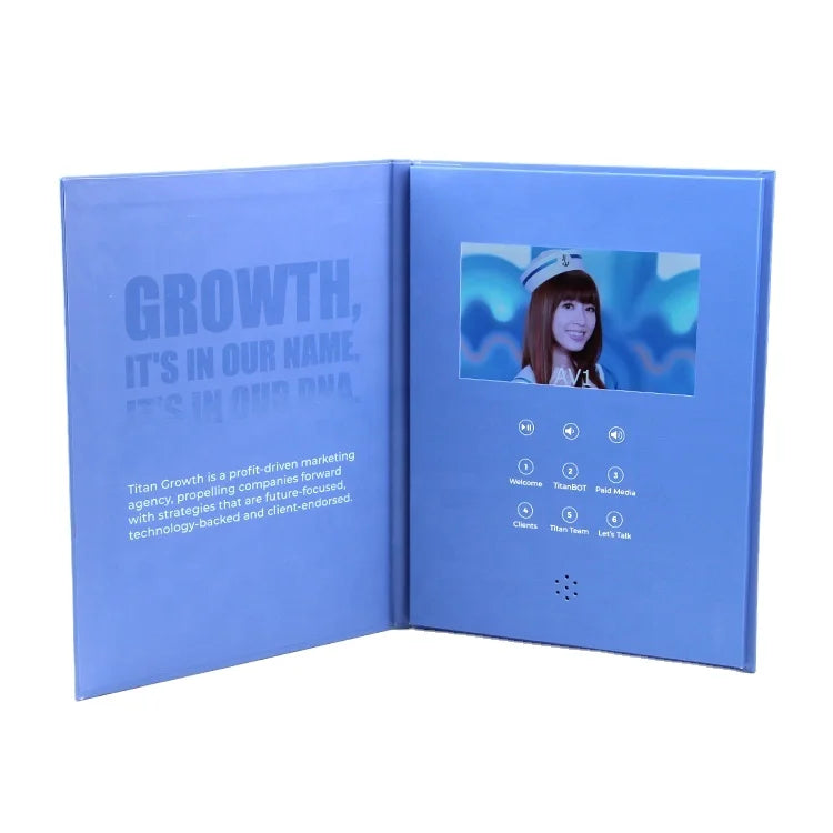 The Multifunctional New Technology Products Customised Screen 7 Inch Greeting Card Mailer Video Brochure Book