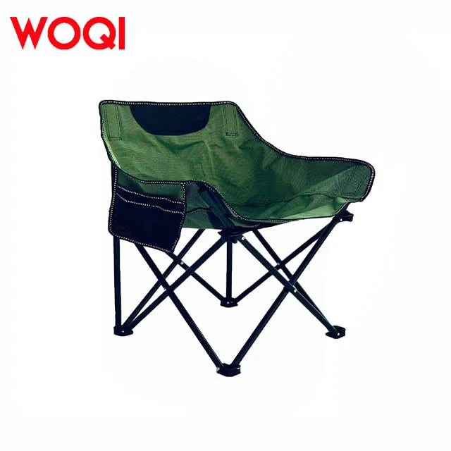 WOQI Ultra Light Customizable Portable Folding Moon Chair with Stainless Steel Frame for Outdoor Garden Park Use