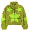 KY Fleece Fashion Clothes Stands Custom Printed Zip up Heavyweight Men Winter Jackets Lamb Wool Fabric Fur Coat