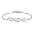 Infinity Forever Love Symbol Charm Bracelet 925 Sterling Silver Womens CLASSIC Zircon Eternity Daily Custom Designs Accepted