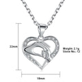 Fashion Jewelry Heart Shaped Shake Hands Pendant Necklace 925 Sterling Silver Jewelry for Mother's Day Gift